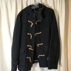 Charcoal Grey Wool Coat